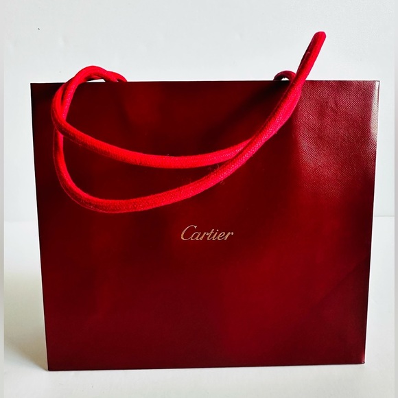 Cartier Authentic Red With Gold Gift
Shopping Paper Bag New Medium - Picture 2 of 7